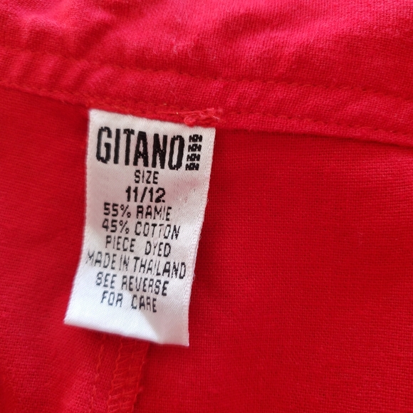 Vintage Gitano High Waisted Pants 11/12 Red - Picture 11 of 12